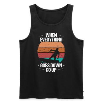 quand tout descend monter Kiteboarder - Débardeur bio Premium Homme - charbon - Devant - Alexander (188cm)