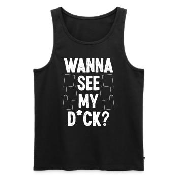 Trading Card Game Wanna see my Deck Collecting - Men's Premium Organic Tank Top - black - Front - Michal (187cm)