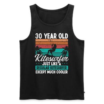 30 Birthday Kiteboarding 30 Years Old Kitesurfing - Männer Premium Bio Tank Top - Schwarz - Vorne - Michal (187cm)