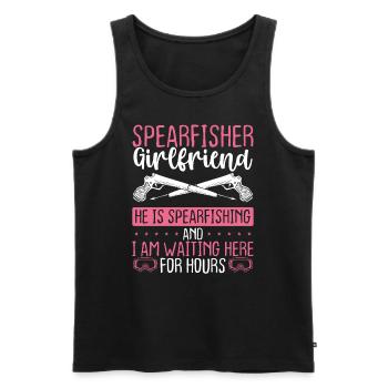 Spearfisher Girlfriend Freediving Women Speargun - Männer Premium Bio Tank Top - Schwarz - Vorne - AI Model Male 178 light (178cm)