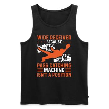 Wide Receiver Pass Catching Machine Route Runner - Männer Premium Bio Tank Top - Schwarz - Vorne - Michal (187cm)