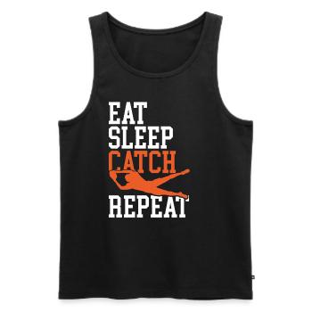Wide Receiver Pass Catcher Route Runner American - Männer Premium Bio Tank Top - Schwarz - Vorne - Michal (187cm)