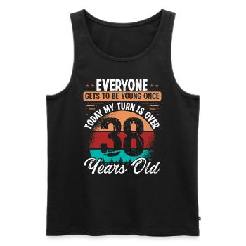 38 Year Old Birthday Idea for Men 38 Birthday - Männer Premium Bio Tank Top - Schwarz - Vorne - Michal (187cm)