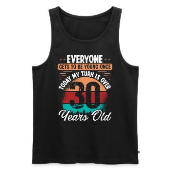 30 Year Old Birthday Idea for Men 30 Birthday - Männer Premium Bio Tank Top - Schwarz - Vorne - Michal (187cm)