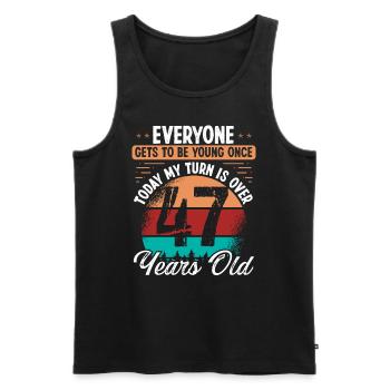 47 Year Old Birthday Idea for Men 47 Birthday - Men's Premium Organic Tank Top - black - Front - Michal (187cm)