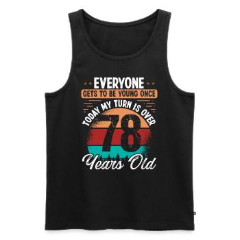 Idée d’anniversaire de 78 ans pour hommes 78 anniversaire - Débardeur bio Premium Homme - noir - Devant - Michal (187cm)