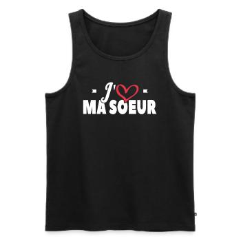 J'aime Ma Soeur - Débardeur bio Premium Homme - noir - Devant - Michal (187cm)