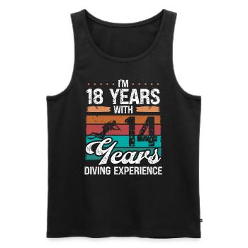 32 Birthday Idea Scuba Diving 32 Year Old Diver - Männer Premium Bio Tank Top - Schwarz - Vorne - Michal (187cm)