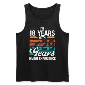 47 Birthday Idea Scuba Diving 47 Year Old Diver - Männer Premium Bio Tank Top - Schwarz - Vorne - Michal (187cm)