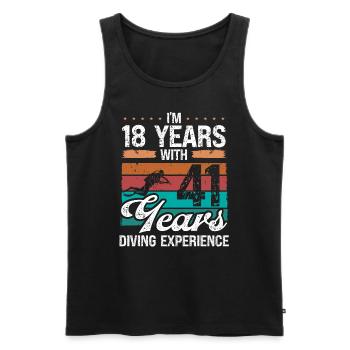 59 Birthday Idea Scuba Diving 59 Year Old Diver - Männer Premium Bio Tank Top - Schwarz - Vorne - Michal (187cm)