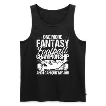 Fantasy Football Championship Quitte mon emploi joueur - Débardeur bio Premium Homme - noir - Devant - Michal (187cm)