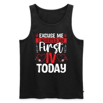 Nurse Vein Inserter Emergency Room Nursing - Men's Premium Organic Tank Top - black - Front - Michal (187cm)