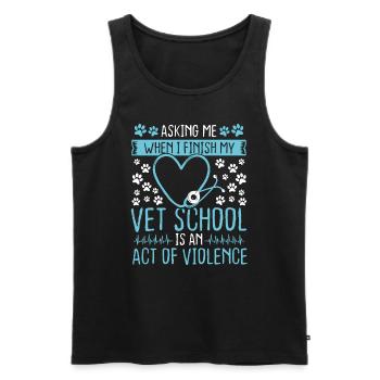 Future Veterinarian Vet School Veterinary Tech - Männer Premium Bio Tank Top - Schwarz - Vorne - AI Model Male 178 light (178cm)