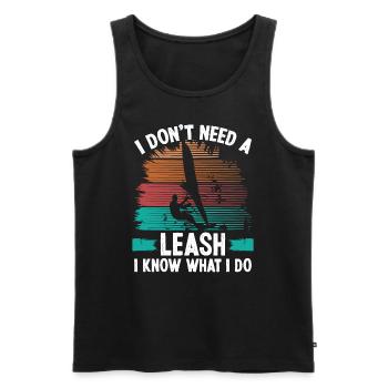 Windsurfing I dont need a Leash WindsurferWindsurf - Männer Premium Bio Tank Top - Schwarz - Vorne - Michal (187cm)