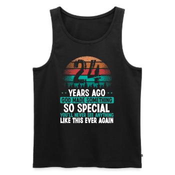 24 Birthday God made something special 24 Year Old - Männer Premium Bio Tank Top - Schwarz - Vorne - AI Model Male 178 light (178cm)