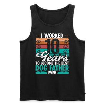 10 Year Old Best Dog Father 10 Birthday Dog Dad - Männer Premium Bio Tank Top - Schwarz - Vorne - Michal (187cm)