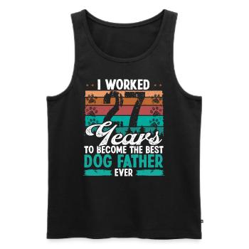 27 Year Old Best Dog Father 27 Birthday Dog Dad - Männer Premium Bio Tank Top - Schwarz - Vorne - AI Model Male 178 light (178cm)