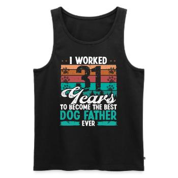 31 Year Old Best Dog Father 31 Birthday Dog Dad - Men's Premium Organic Tank Top - black - Front - Michal (187cm)