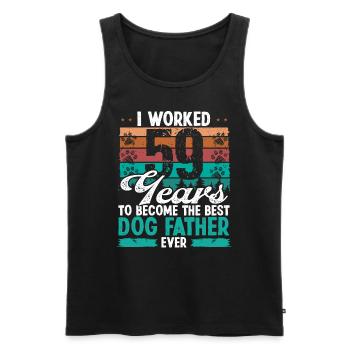 59 Year Old Best Dog Father 59 Birthday Dog Dad - Männer Premium Bio Tank Top - Schwarz - Vorne - Michal (187cm)