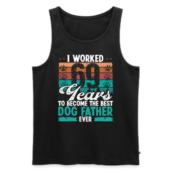 69 Year Old Best Dog Father 69 Birthday Dog Dad - Männer Premium Bio Tank Top - Schwarz - Vorne - Michal (187cm)
