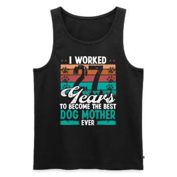 27 Year Old Best Dog Mother 27 Birthday Dog Mom - Männer Premium Bio Tank Top - Schwarz - Vorne - AI Model Male 178 light (178cm)