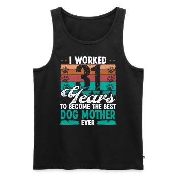 31 Year Old Best Dog Mother 31 Birthday Dog Mom - Men's Premium Organic Tank Top - black - Front - Michal (187cm)