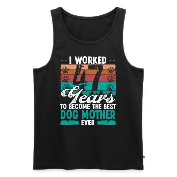 47 Year Old Best Dog Mother 47 Birthday Dog Mom - Männer Premium Bio Tank Top - Schwarz - Vorne - Michal (187cm)