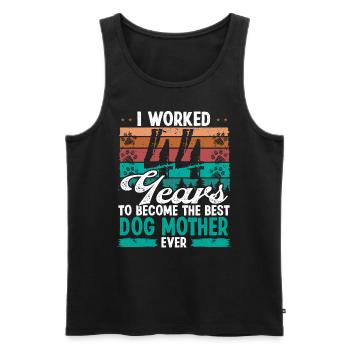 44 Year Old Best Dog Mother 44 Birthday Dog Mom - Männer Premium Bio Tank Top - Schwarz - Vorne - Michal (187cm)