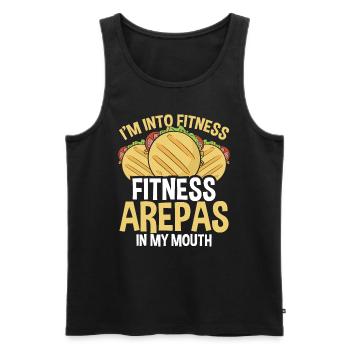 Arepa Lover Arepas dans ma bouche Colombien Venezuela - Débardeur bio Premium Homme - noir - Devant - Michal (187cm)