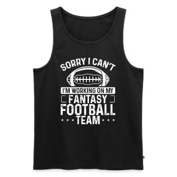 Équipe de football Fantasy Je ne peux pas Fantasy Draft Player - Débardeur bio Premium Homme - noir - Devant - Michal (187cm)