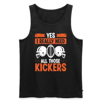 Fantasy Football Player I need all these Kickers - Männer Premium Bio Tank Top - Schwarz - Vorne - Michal (187cm)