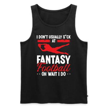 Joueur de football Fantasy Oh Attendez je fais Fantasy Team - Débardeur bio Premium Homme - noir - Devant - Michal (187cm)