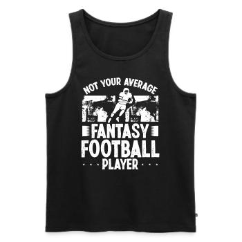 Football Team Not your average Fantasy Player - Men's Premium Organic Tank Top - black - Front - AI Model Male 178 light (178cm)