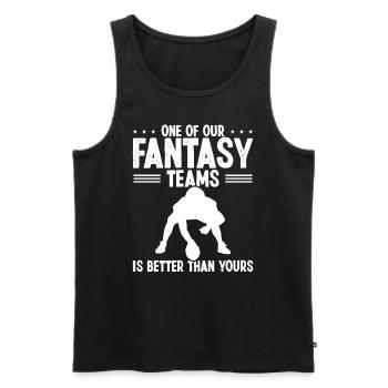 L’équipe de football Fantasy est meilleure que votre joueur - Débardeur bio Premium Homme - noir - Devant - Michal (187cm)