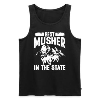 Best Musher in the State Alaska Sled Dog Racing - Männer Premium Bio Tank Top - Schwarz - Vorne - AI Model Male 178 light (178cm)