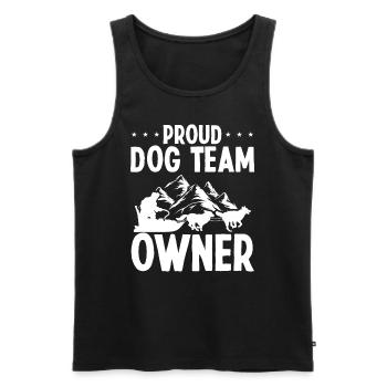 Alaska Dog Team Propriétaire Husky Traîneau traîneau Course de chiens - Débardeur bio Premium Homme - noir - Devant - AI Model Male 178 light (178cm)