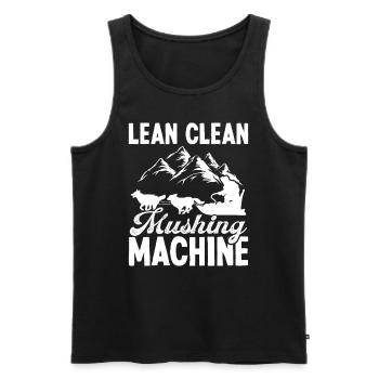 Mushing Machine Alaska Sled Dog Racing Husky - Männer Premium Bio Tank Top - Schwarz - Vorne - AI Model Male 178 light (178cm)