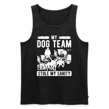 Alaska Mushing Dogs stole Sanity Sled Dog Racing - Männer Premium Bio Tank Top - Schwarz - Vorne - AI Model Male 178 light (178cm)