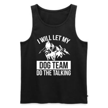 Alaska Mushing Dog Team Sled Dog Racing Husky - Männer Premium Bio Tank Top - Schwarz - Vorne - Michal (187cm)