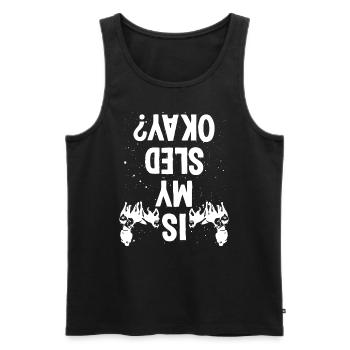 Alaska Mushing Is my Sled okay Husky Dog Racer - Männer Premium Bio Tank Top - Schwarz - Vorne - Michal (187cm)