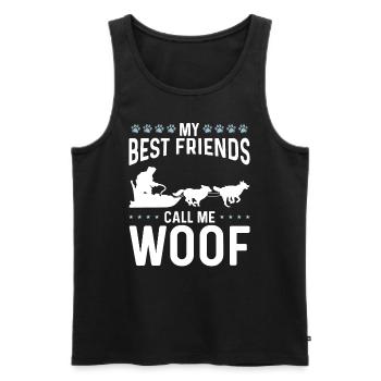 Alaska Mushing Dog Owner Sled Dog Racing Husky - Männer Premium Bio Tank Top - Schwarz - Vorne - Michal (187cm)