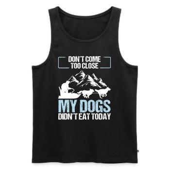 Funny Alaska Mushing Husky Sled Dog Racing - Männer Premium Bio Tank Top - Schwarz - Vorne - AI Model Male 178 light (178cm)