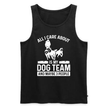 Alaska Sled Dog Owner Lover Alaska Mushing Husky - Débardeur bio Premium Homme - noir - Devant - AI Model Male 178 light (178cm)