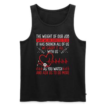 RN CNA Nurse Emergency Room Nursing ER - Men's Premium Organic Tank Top - black - Front - Michal (187cm)