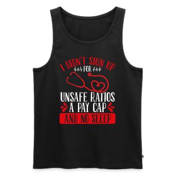 RN Nurse Unsafe Ratios Pay Cap Sleep Nursing - Männer Premium Bio Tank Top - Schwarz - Vorne - Michal (187cm)