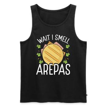 Venezuelan Food Wait I smell Arepas Colombian Food - Männer Premium Bio Tank Top - Schwarz - Vorne - Michal (187cm)