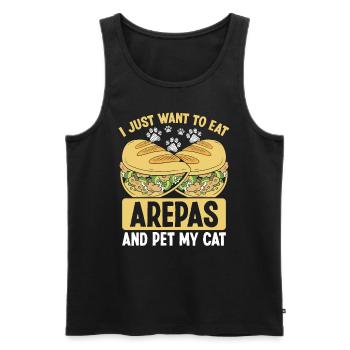 Cuisine colombienne Arepas Lover Pet my Cat Owner - Débardeur bio Premium Homme - noir - Devant - Michal (187cm)