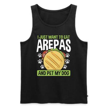 Cuisine colombienne Arepas Lover Pet my Dog Owner - Débardeur bio Premium Homme - noir - Devant - Michal (187cm)