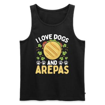 Vénézuélien Nourriture Propriétaire de chien Arepas Amoureux Colombien - Débardeur bio Premium Homme - noir - Devant - Michal (187cm)