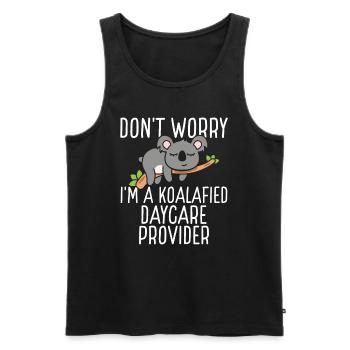 Daycare Provider Koalafied Childcare Teacher - Männer Premium Bio Tank Top - Schwarz - Vorne - Michal (187cm)